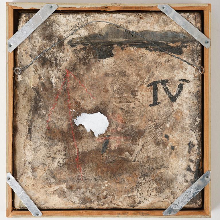 A 'Dome of the Rock' tile, Ottoman empire, around 1600.