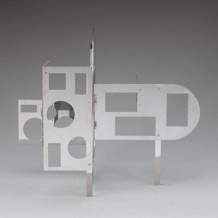 OKÄND KONSTNÄR, vitmetall, ej signerad.