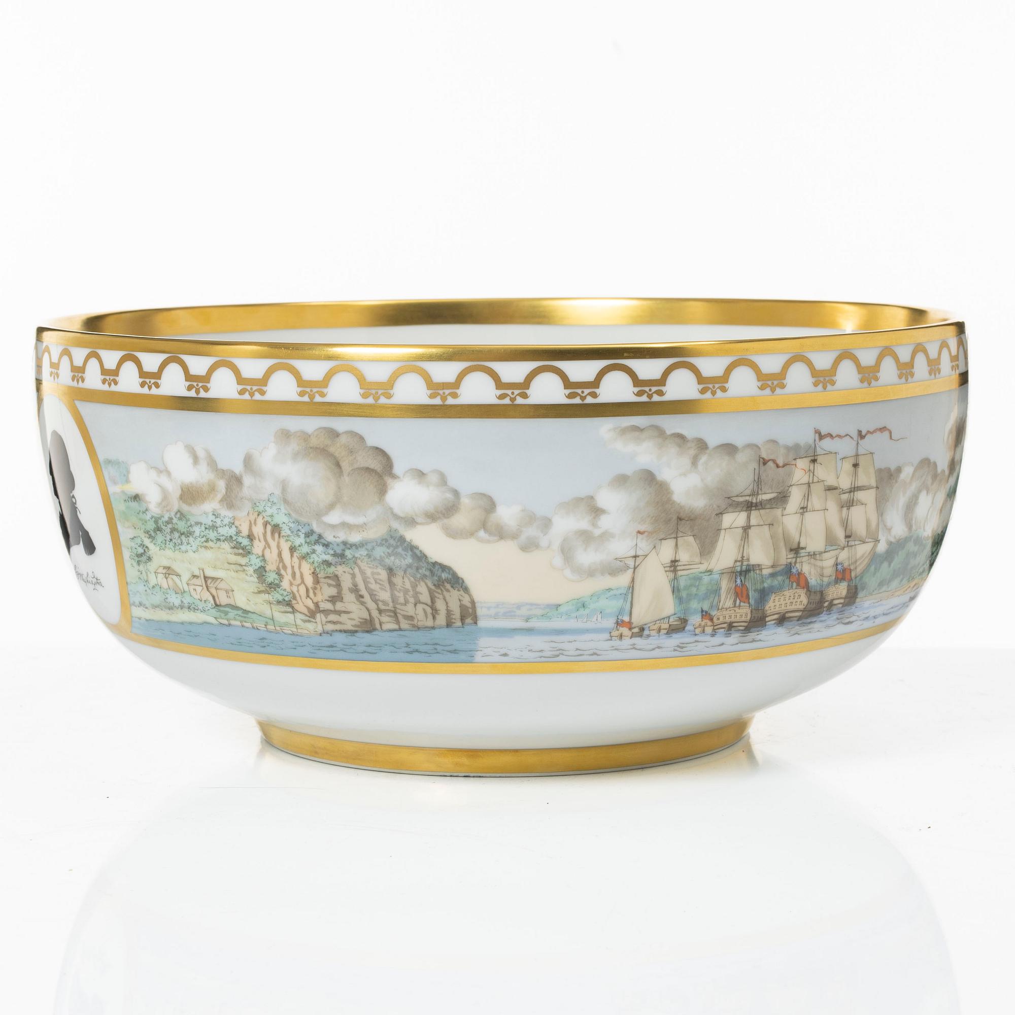 Royal Copenhagen, punch bowl, porcelain, 1976.