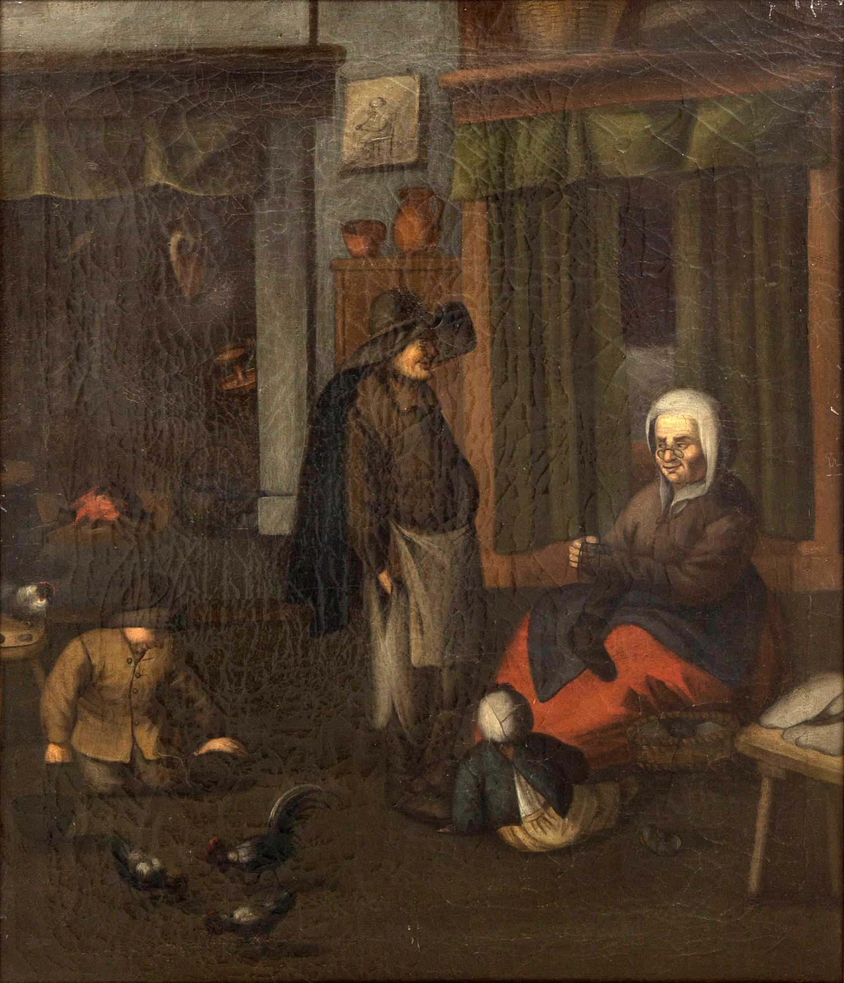 Dutch school, 18th Century, oil on relined canvas.