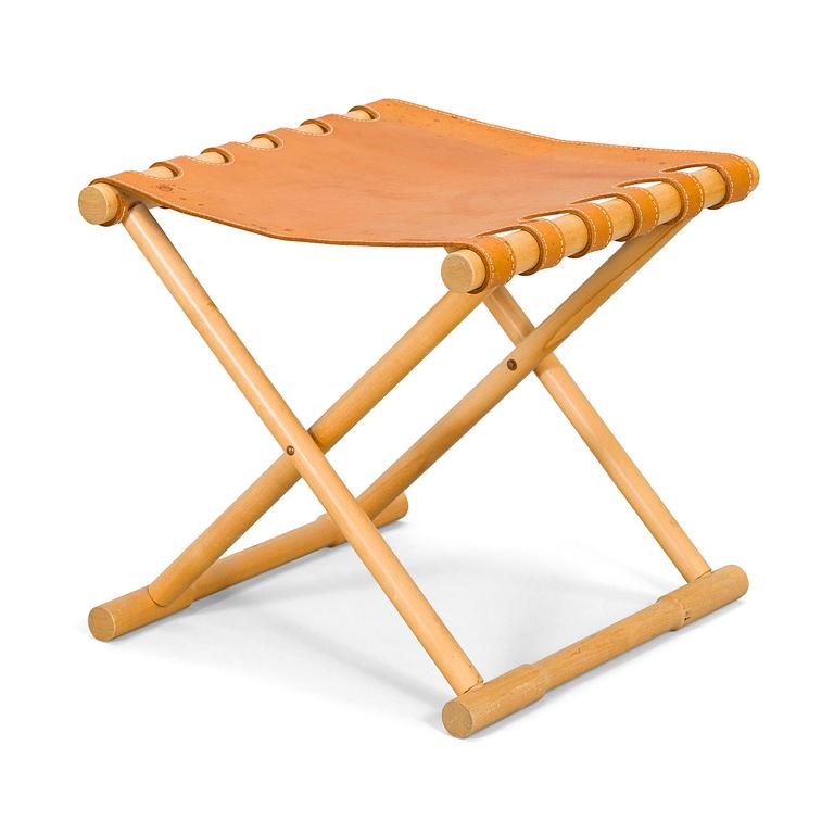 Maija Heikinheimo, A 1960s/70s century wooden stool 'Camping chair A'. Norrmark handicraft.