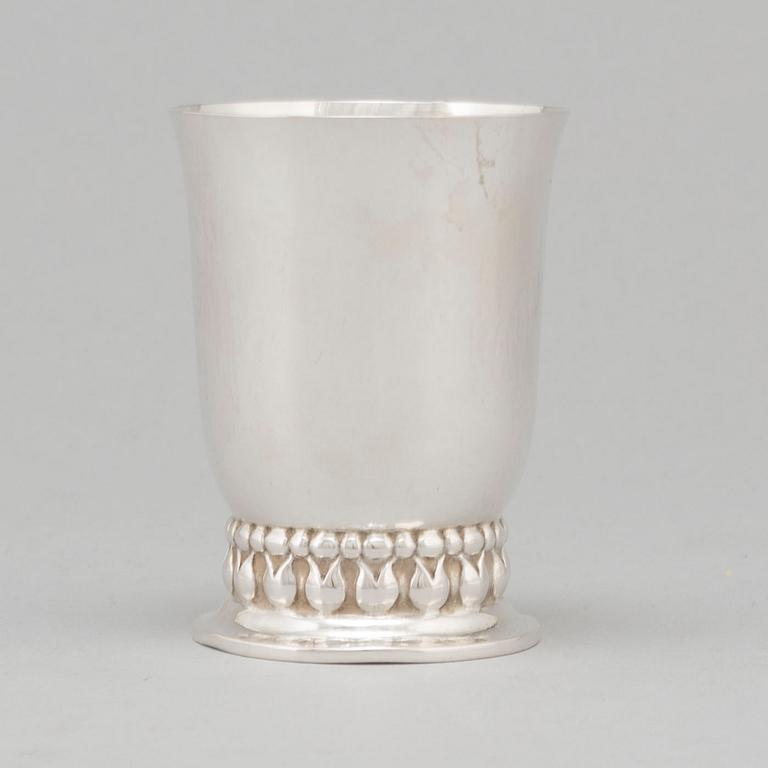 GEORG JENSEN, a silver cup from Copenhagen, Denmark.