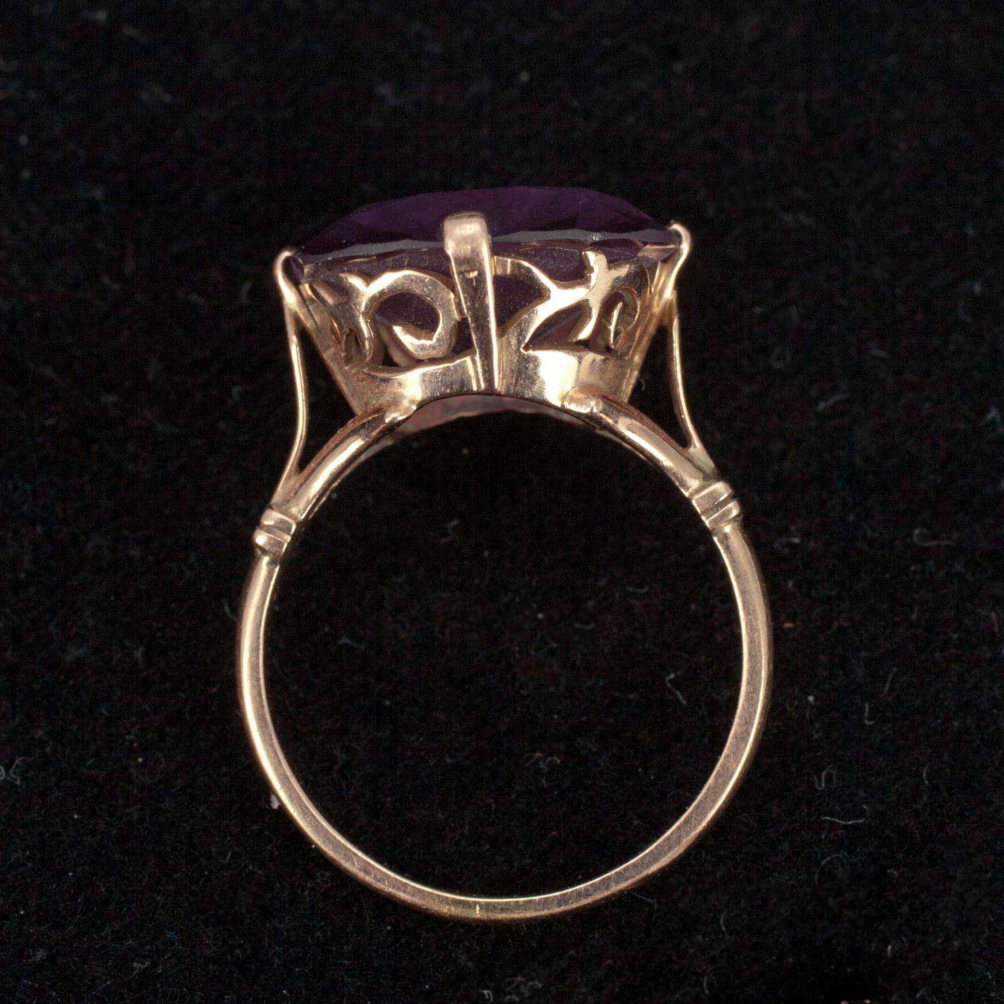 ÖRHÄNGEN ETT PAR, SAMT RING, guld 14K, syntetiska alexandriter. Tot. vikt ca 14,2 g.
