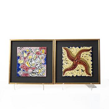 Salvador Dalí, after, six tiles.