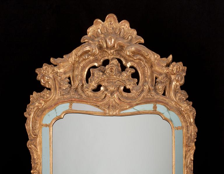 A Swedish Rococo 18th century mirror.