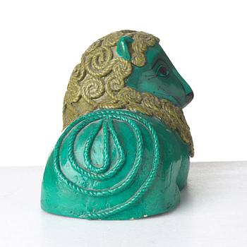 A papier maché sculpture of a lion, Capistrano, Mexico, 1960-70's.