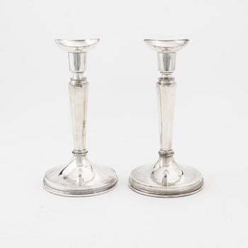 Eric Löfman, a pair of silver candlesticks, Uppsala, 1973.