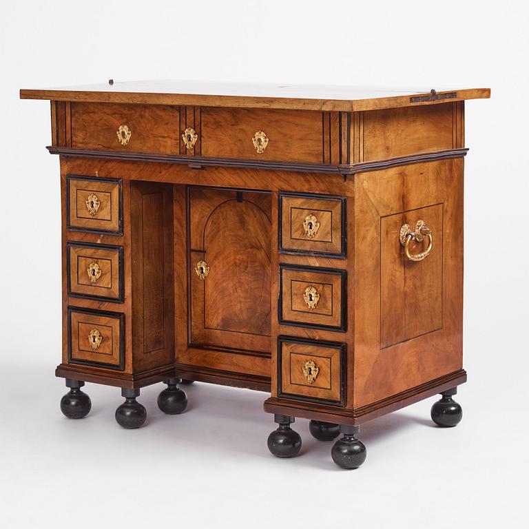 Queen Hedvig Eleonora's Ulriksdal desk, a baroque parquetry desk by royal cabinetmaker Hindrich von Hachten, 1691.