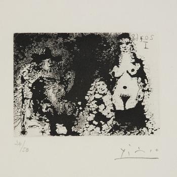 Pablo Picasso, Seated Man with Pipe, Maja and Célestine, from "Série 347".