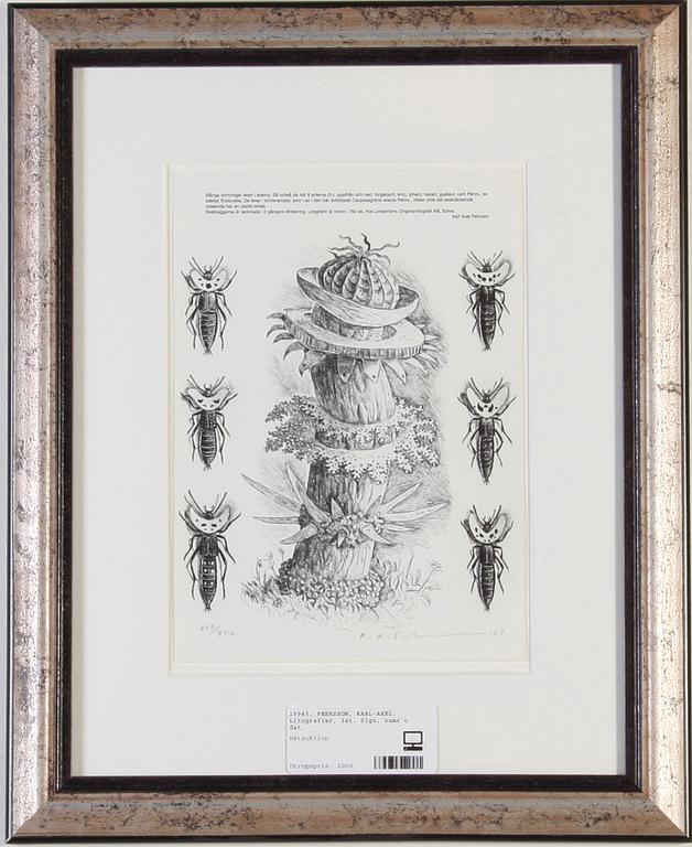 PEHRSON, KARL-AXEL. Litografier, 3st. Sign, numr o dat.