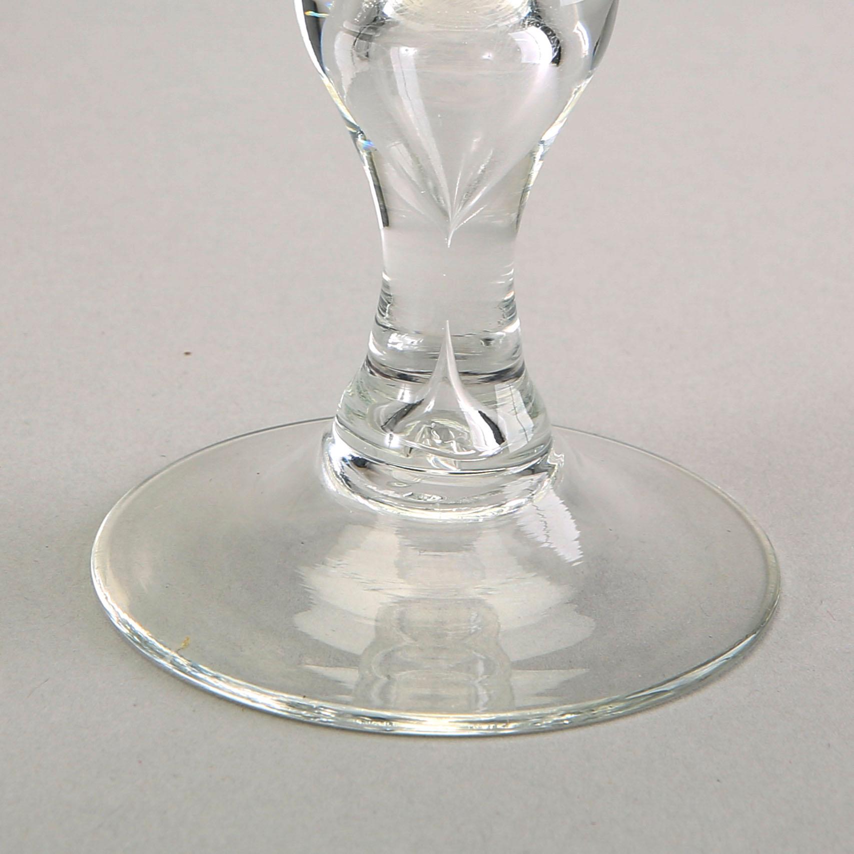 A set of 12 Champagne glass "Antik" Reijmyre second half of the 20th century.