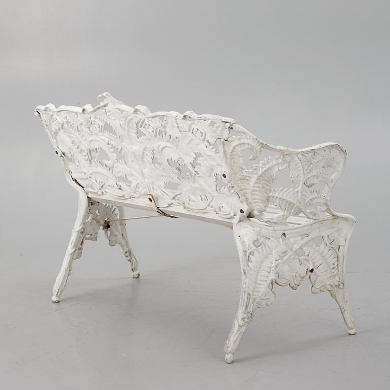 A garden sofa, Melins Metallgjuteri, Anderstorp, later part of the 20th century.