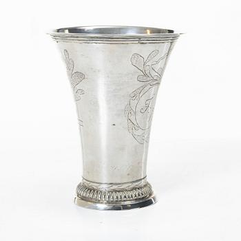 A Swedish silver beaker, mark of Arvid Vernström, Eksjö 1813.