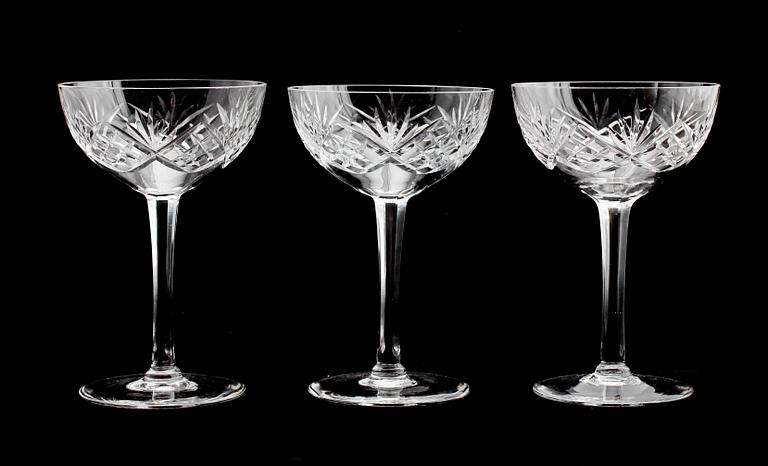 CHAMPAGNESKÅLAR, 10 st, kristall, modell Helga.