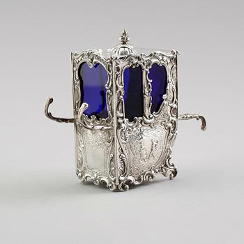 SENAPSKAR, silver, möjligen Nederländrna, 1900-talets första hälft. Vikt ca 154 gram.