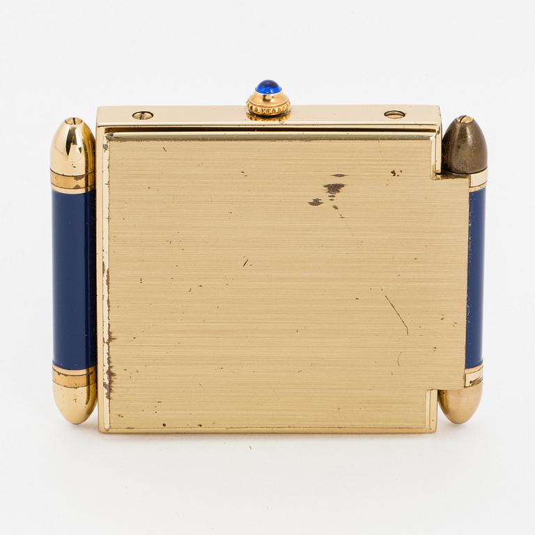CARTIER, reseur / väckarklocka, 50 x 53 (63) mm.