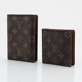 Louis Vuitton, a monogram canvas wallet and passport holder, 2009-11.
