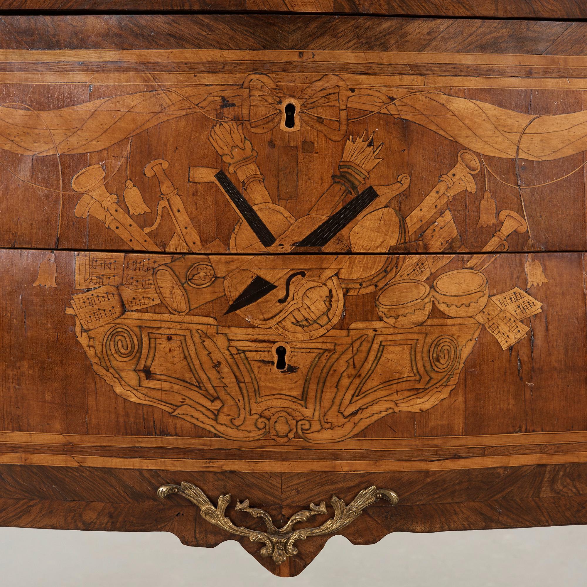 A Louis XV 18th century commode in the manner of Jacques Bircklé, master in Paris 1764.