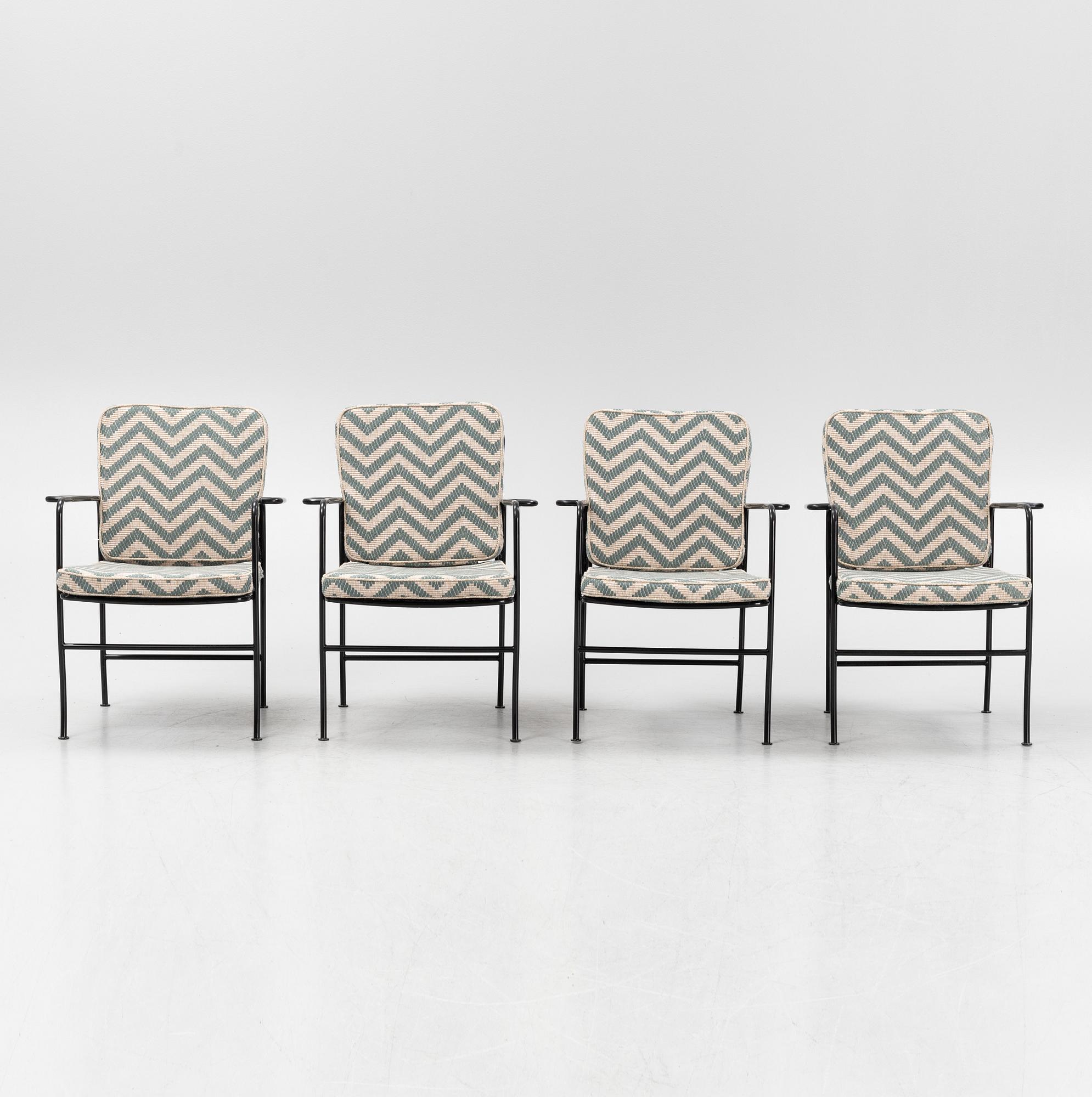 Josef Frank, four garden chairs, Firma Svenskt Tenn, Sweden.