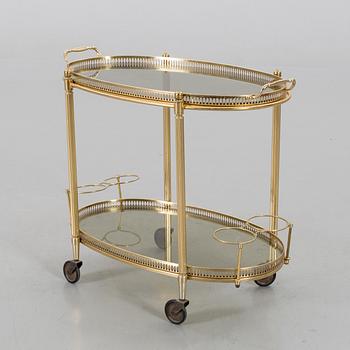 A serving trolley, late 20th century.