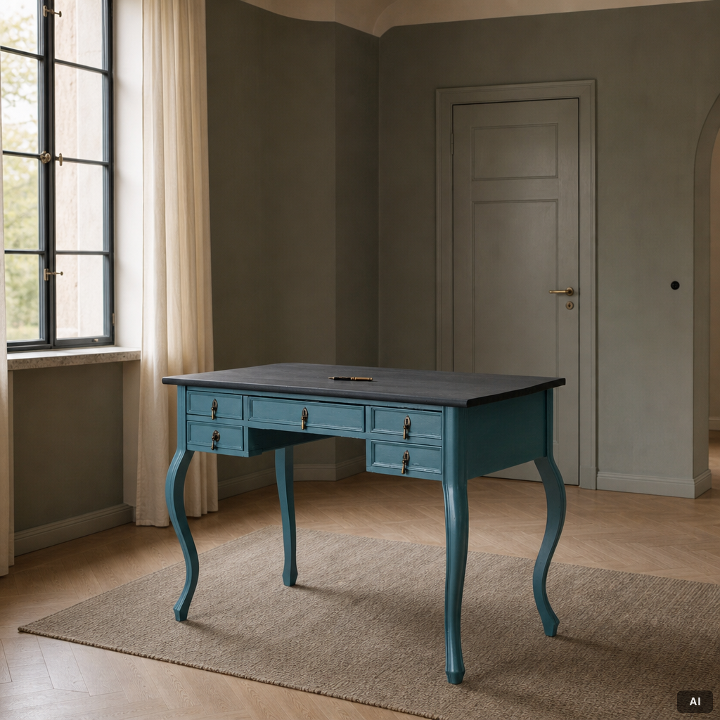 A desk, Rococo style, mid-20th century.