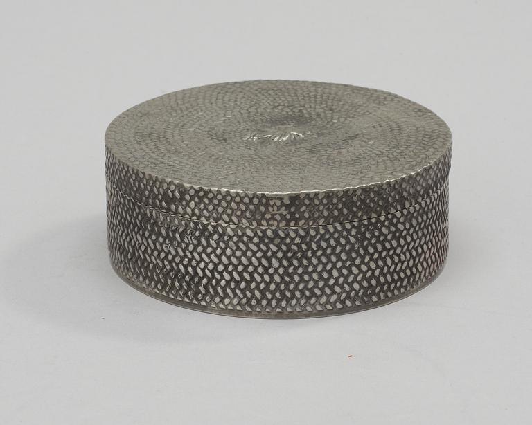 An Estrid Ericson pewter box by Svenskt Tenn, Stockholm 1956.