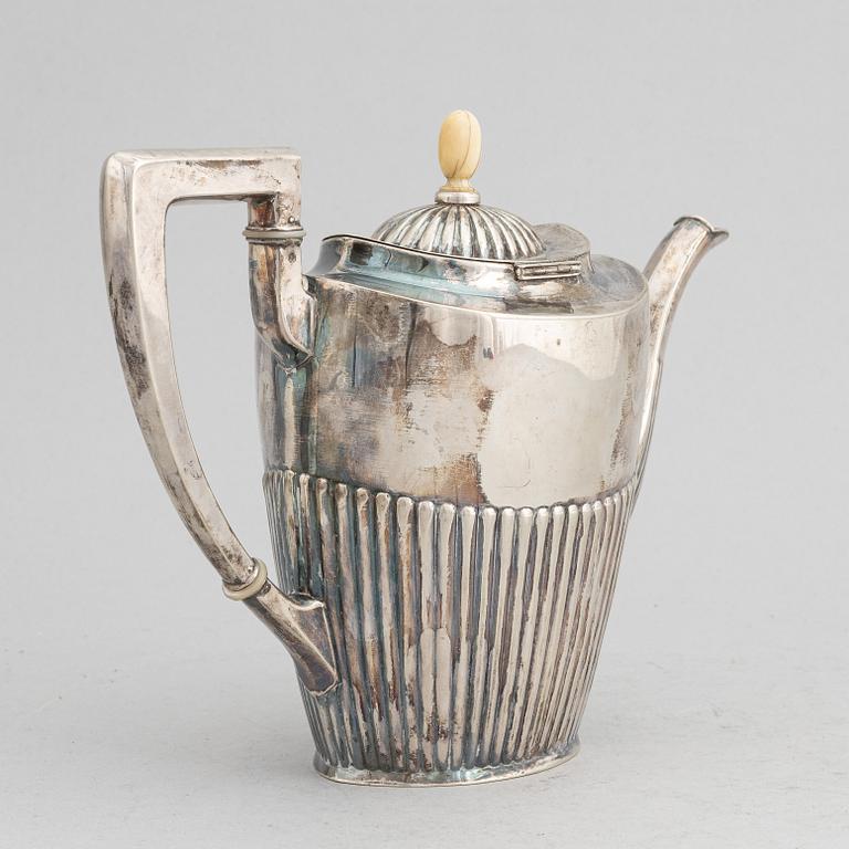 A silver coffee pot, 1920's/30's.