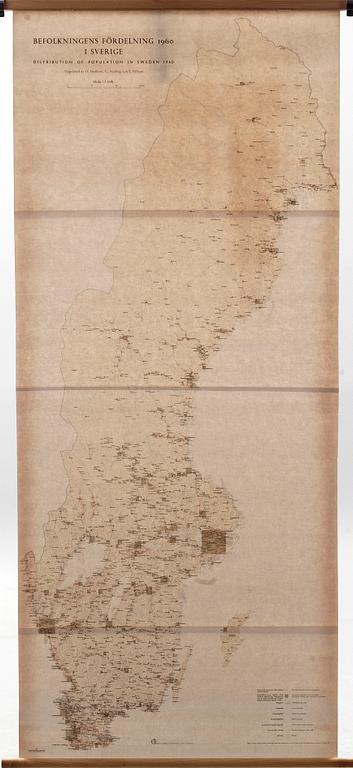 SKOLKARTOR, "Sverige" resp "Öresund". 1900-talets andra hälft.