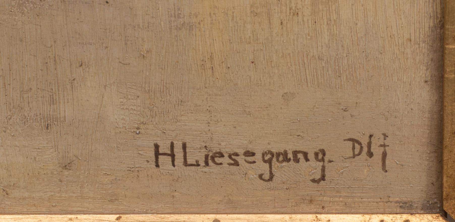 HELMUT LIESEGANG. olja på pannå, signerad.