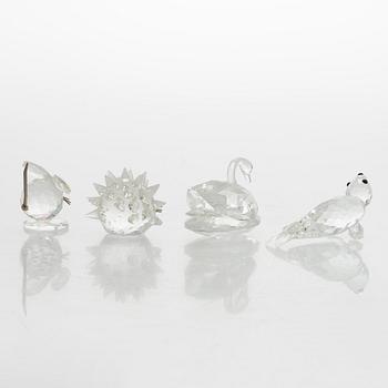 Swarovski, figuriineja, 8 kpl, lasia, 1900-luvun loppu.