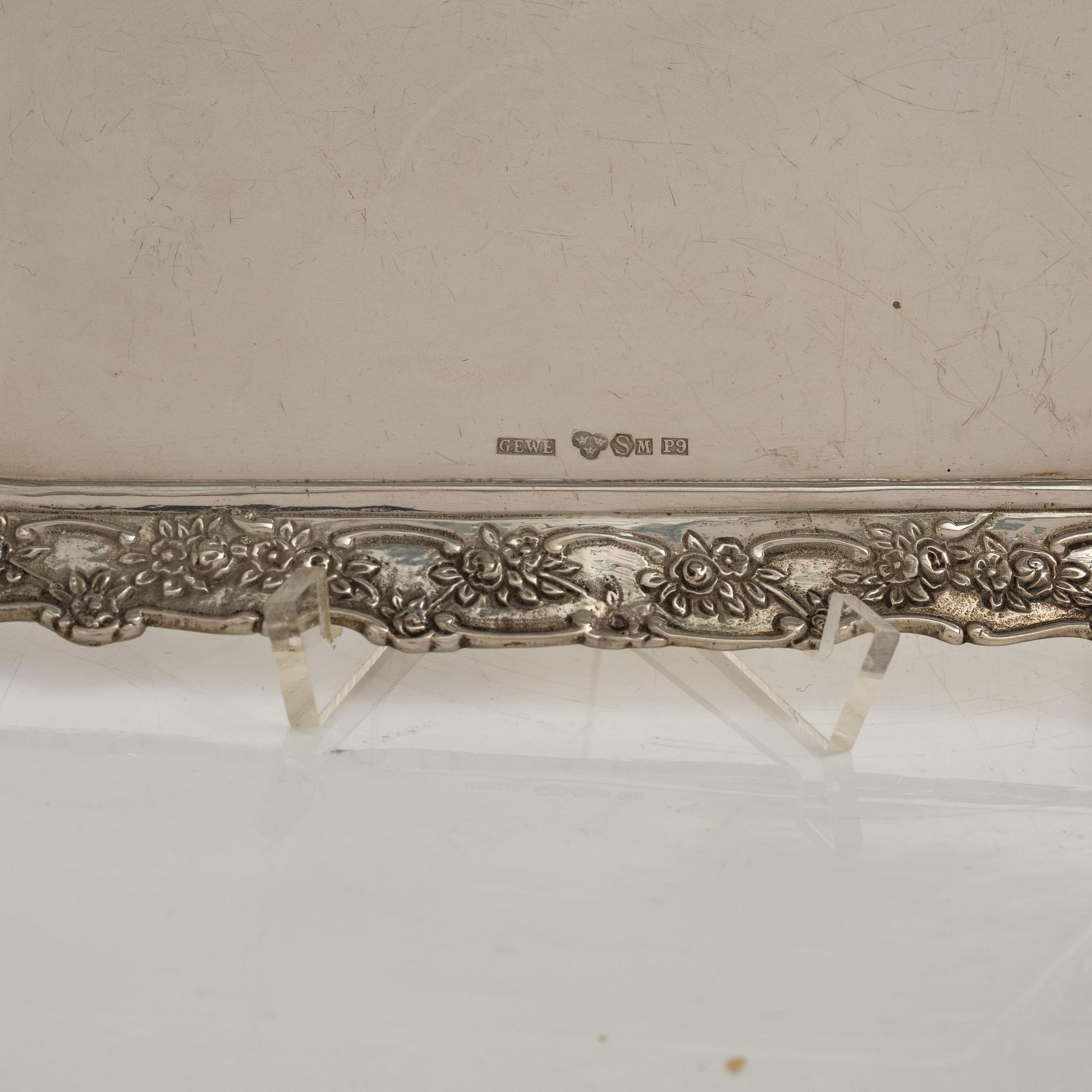 Kaffeservis, 4 delar, silver, GEWE, Malmö 1965-1970. Rokokostil.