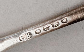 DESSERTSKEDAR, 6 st, silver, England. Vikt 227 g.