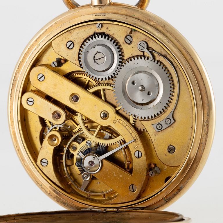 Pocket watch, 14K gold, open face, 57 mm.