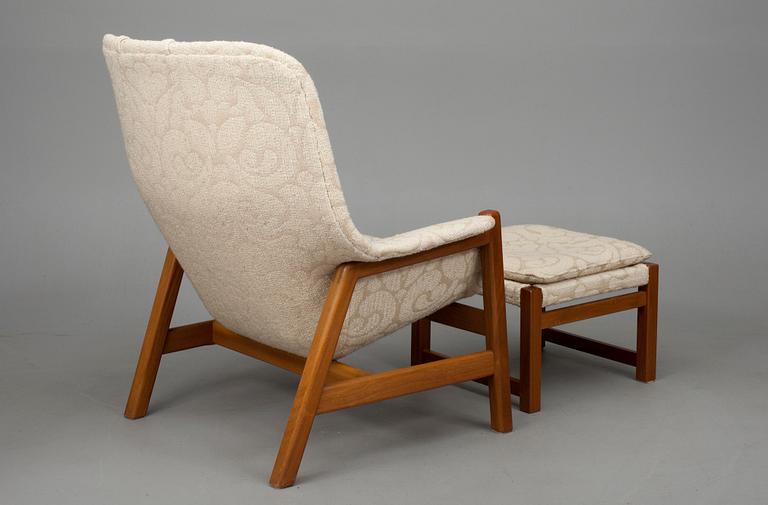 FÅTÖLJ och FOTPALL, Carl Gustaf Hiort af Ornäs, 1950-60-tal.