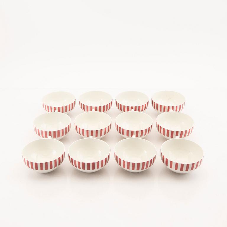 Karin Björquist,  27 pieces of eartheware tableware for Gustavsberg, model "Tea", third quarter of the 20th century.