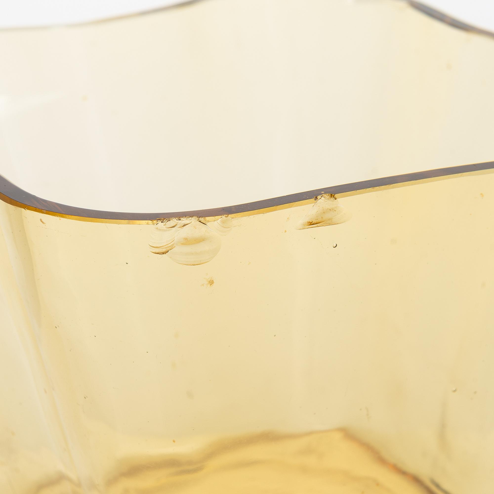 Alvar and Aino Aalto, a '9767B' bowl of the 'Aalto flower' sculpture manufactured by Karhula Glassworks 1937-1949.