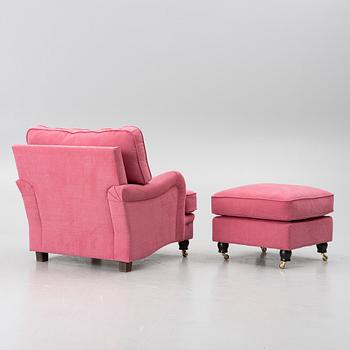 Fåtölj med fotpall, "Howard Lux/Avon", Burhéns, 2025.