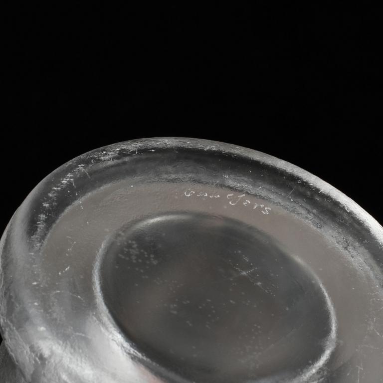 GLASSERVIS, 9 delar, "Iced", Vicke Lindstrand, Orrefors, formgiven 1936.