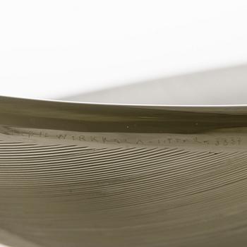 TAPIO WIRKKALA, VATI, 'Lehti', lasia, signeerattu Tapio Wirkkala Iittala 3337.