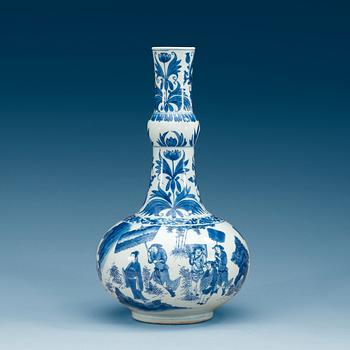 1863. A large blue and white vase, presumably Transitional, 17th Century.