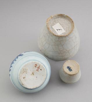 VASER, 3 st, Kina, bl a Swatow, 1400-/1500-tal.