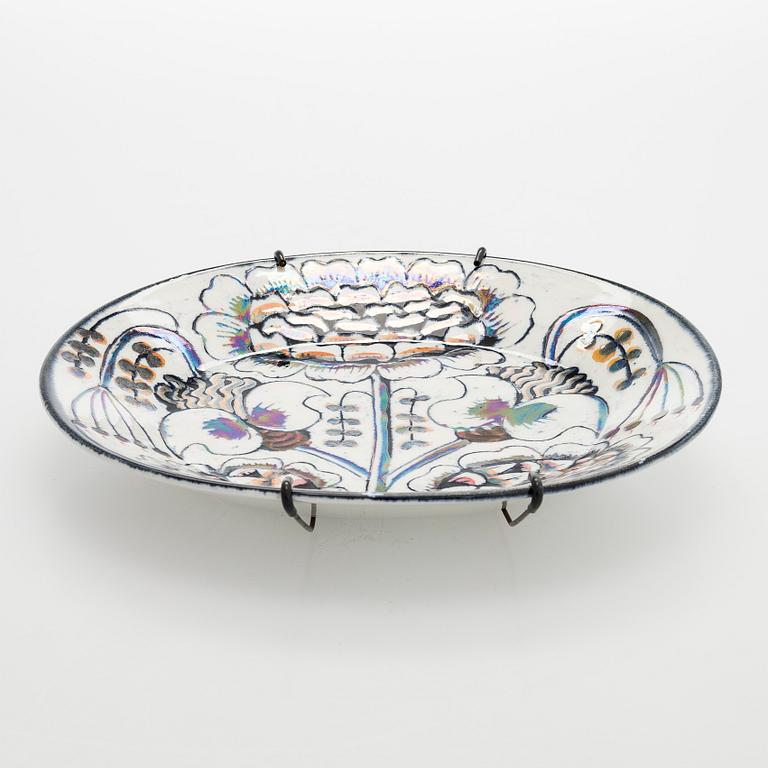 Birger Kaipiainen, dekorationstallrik, stengods, signerad Kaipiainen.