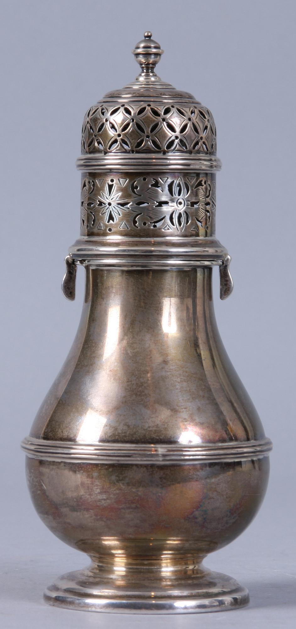 SOCKERRUSKA, silver, S. Blanckensee & Son Ltd, England, 1900-talets första hälft. 223 g.