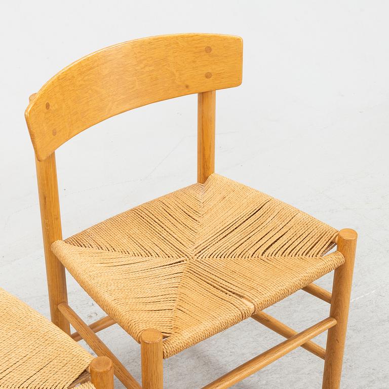 Børge Mogensen, a set of four model 'J39' oak chairs, FDB Møbler, Denmark.