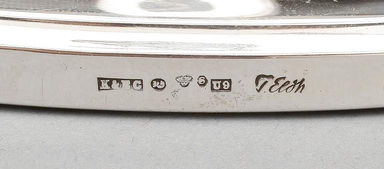 LJUSSTAKAR, ett par, silver, Tore Eldh för Ceson, Göteborg 1970.