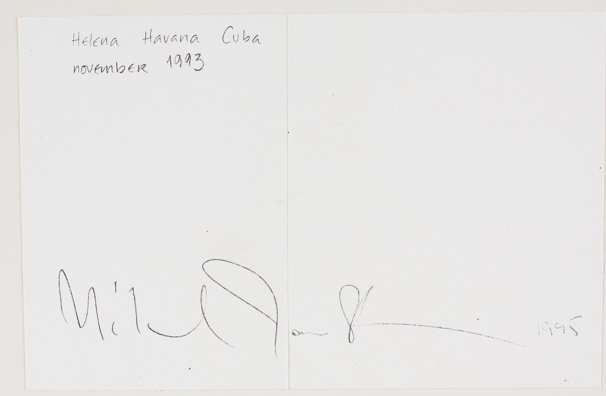 Mikael Jansson, "Helena, Havana, Cuba", 1993.