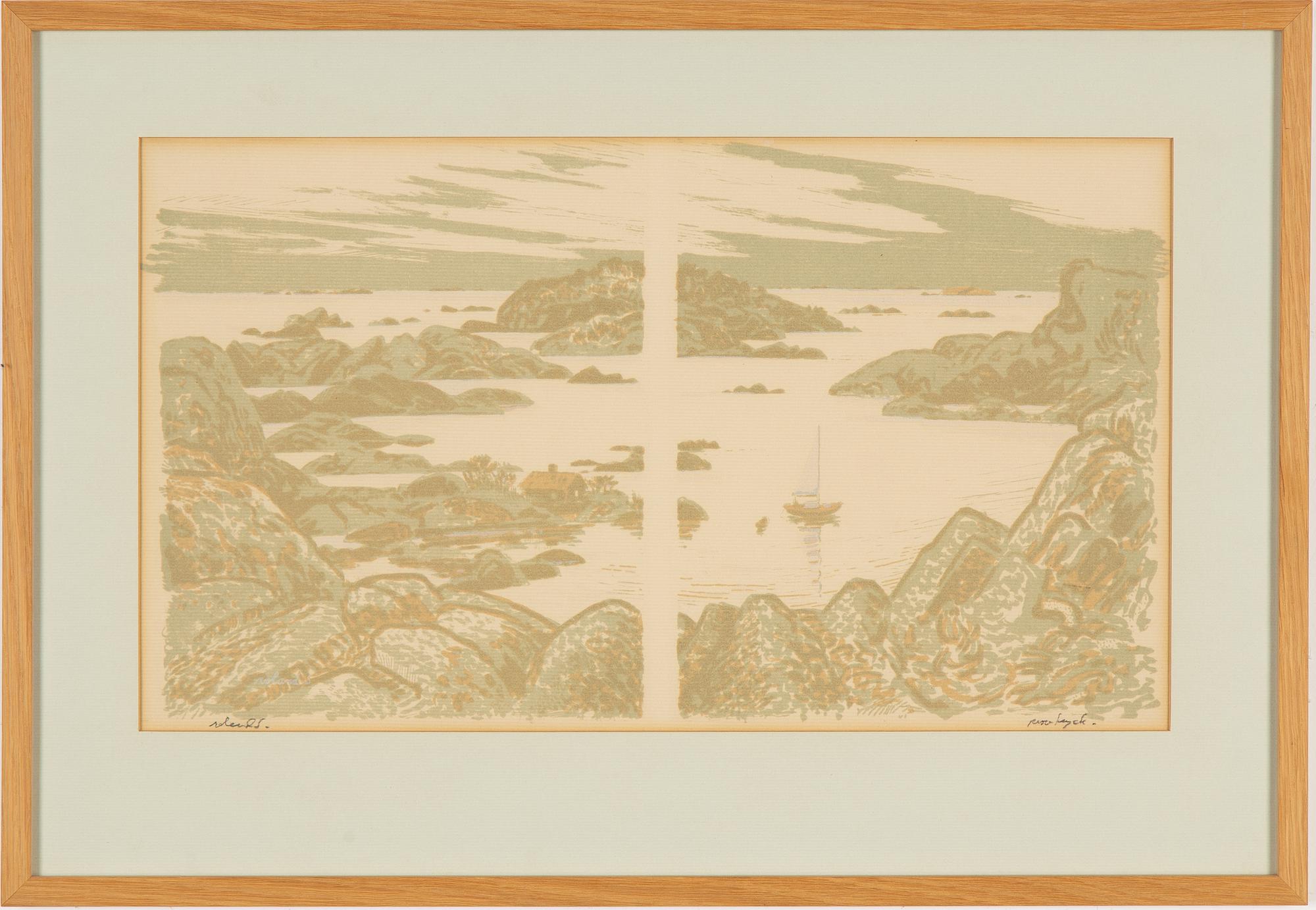 3 lithographs in colors, signed and one numbered.