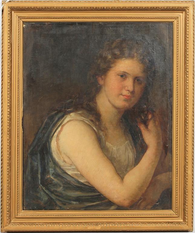 OKÄND KONSTNÄR, olja på duk. 1800-talets slut.