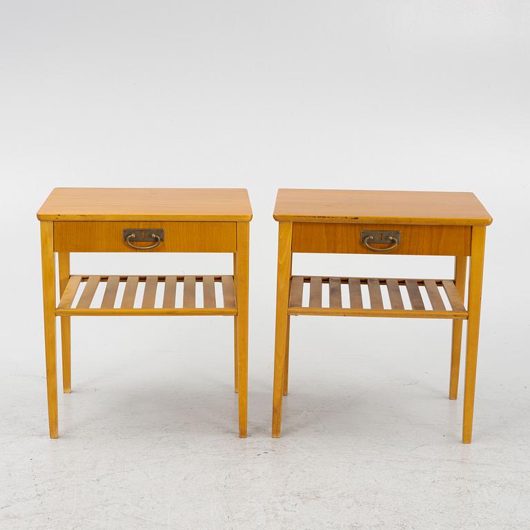 A pair of bedside tables, mid 20th Century.