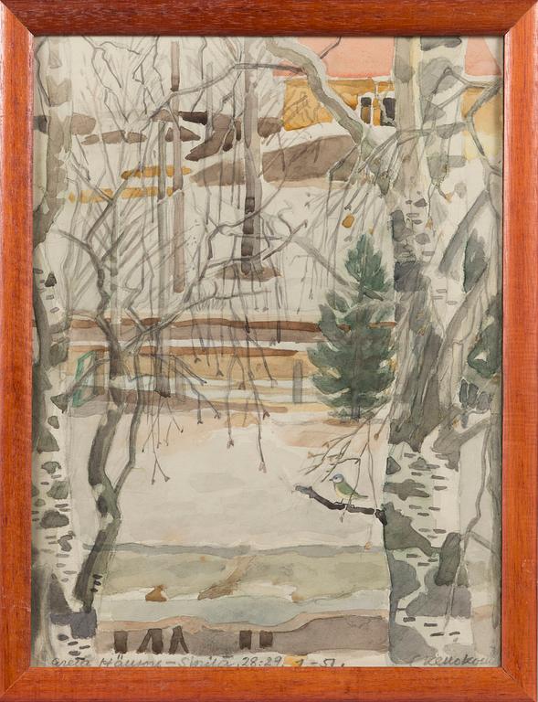 GRETA HÄLLFORS-SIPILÄ, water colour, signed and dated 28-29.1. -51 (Kellokoski).